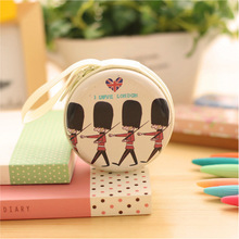 New Fashion Korean Creative Coin Purse British Style Coin Bag Mini Headset Pouch Circular Purse London