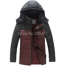 2015 High Quality Plus Size 3XL Brand New Long Winter Jackets Men Detachable Hoody Cotton Winter