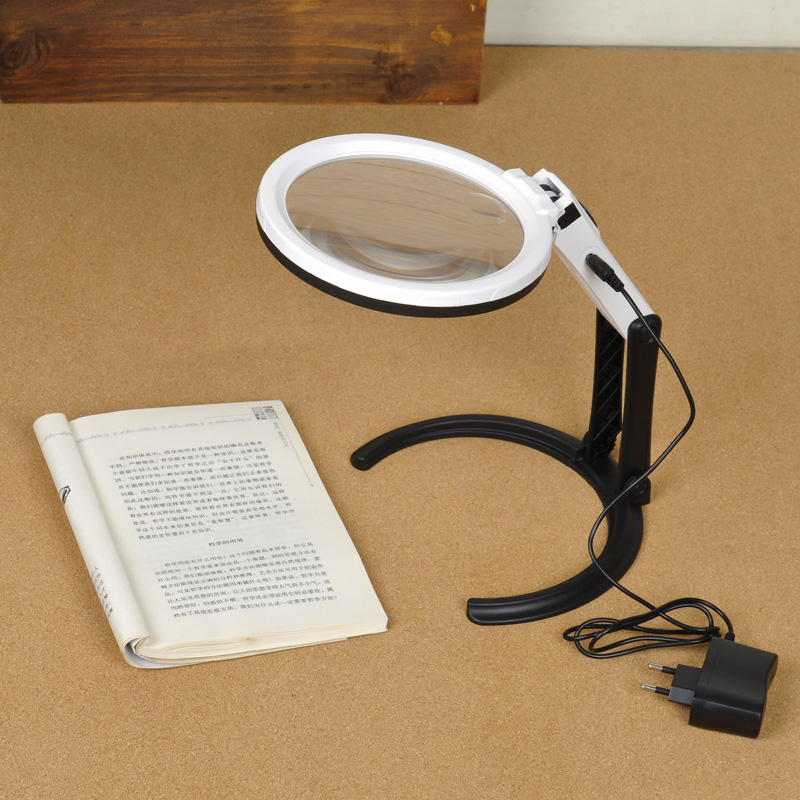 10 LED Light Magnifier Magnifying Glass Lens Table Desk type Lamp