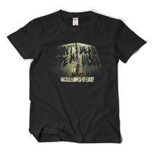 Free Shipping New Fashion Mens Clothing The Walking Dead T Shirt Short Sleeve Top Tees Novelty Design Movie Play T-shirt