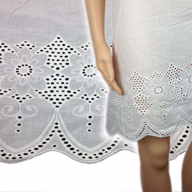 Cotton Voile Eyelet Embroidery Fabric For Blouse ...