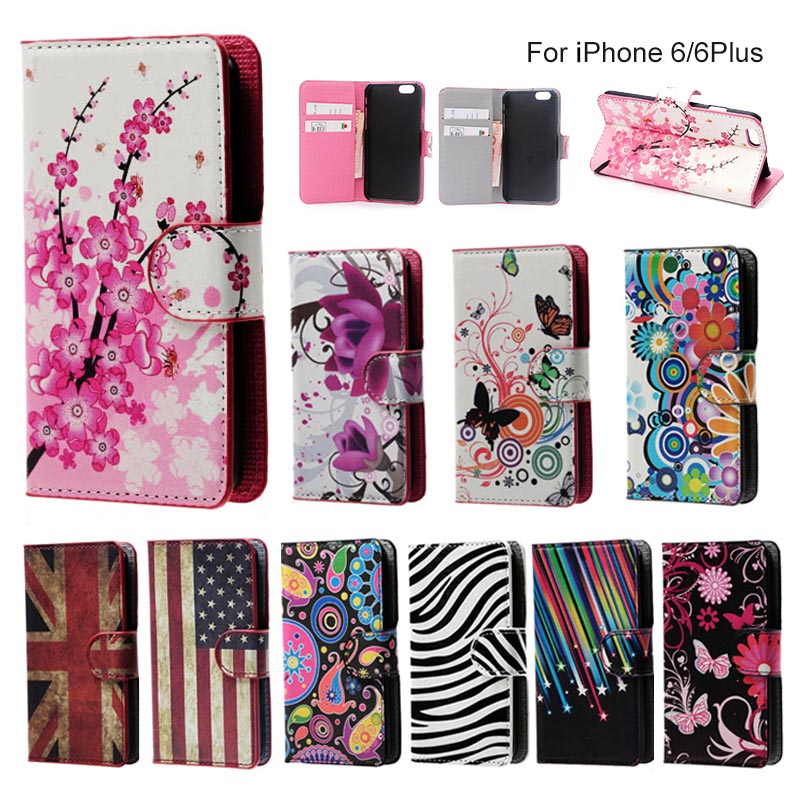ForApple iphone 6 4 7inch Butterflies Flower Leather font b Mobile b font font b Phone