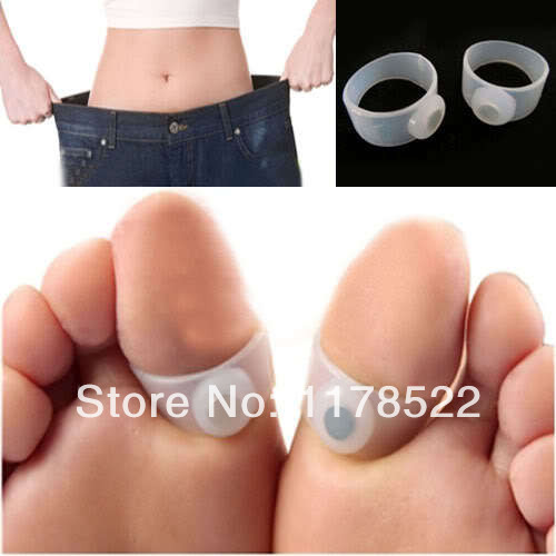 3Pairs Slimming Silicone Foot Massage Magnetic Toe Ring Fat Weight Loss Health