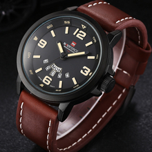 2015 Brand NAVIFORCE Watches men Casual Quartz reloj Leather wristwatch Army Military Dive 30m men’s clock relogio masculino