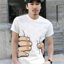 new 3D big Hand Printed T-shirt men women clothes 3D visual creative personality T shirt casual short sleeves top t shirt