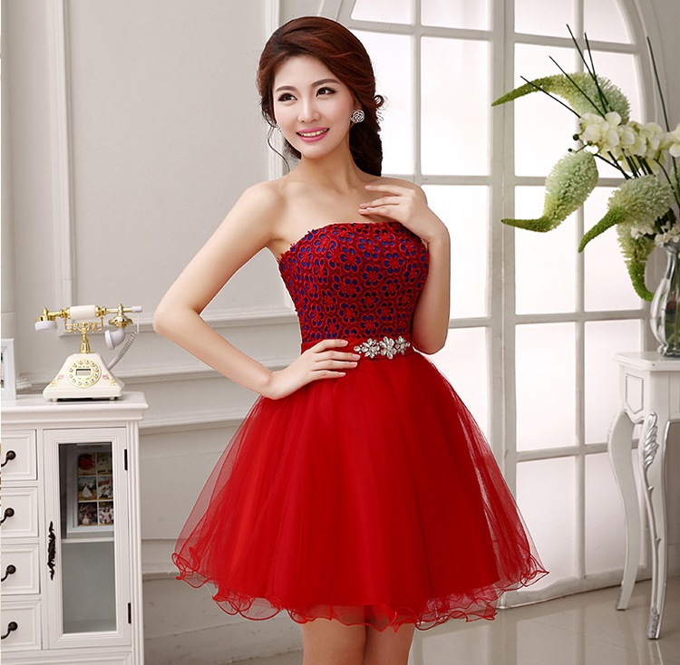 Bridesmaid dresses color red