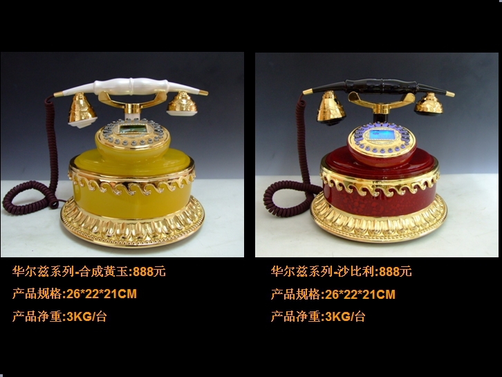 Upscale antique telephones opened a business office gift creative fashion jade landline telephones