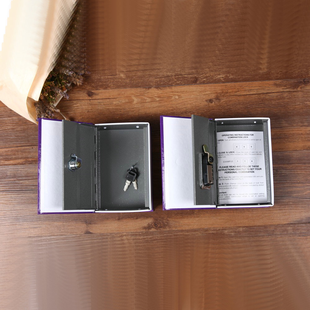 Book Secret Hidden Security Safe Lock Cash Money Jewellery Locker Box M
