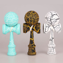 Высокое качество деревянных kendama игрушки лучшие деревянные игрушки для детей на открытом воздухе спорт шарик красочный kendama Трещины краски