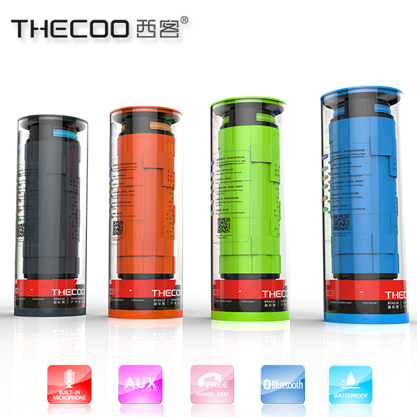 Thecoo BTA610 Outdoor Cycling Card Waterproof Bluetooth 4.0 Speaker Stereo Subwoofer Portable Speaker