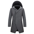 Winter Long Trench Coat Men Woolen Cloth Men s Winter New Hooded Fashion Leisure Men Trench