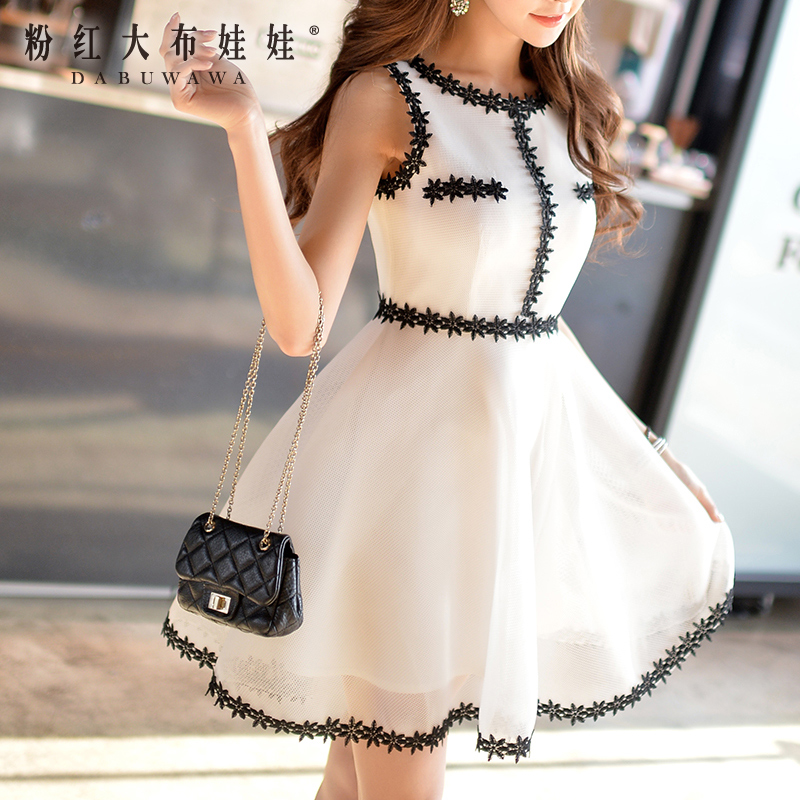 Summer Dress  Pink Doll 2015 new female show put Eugen real thin yarn