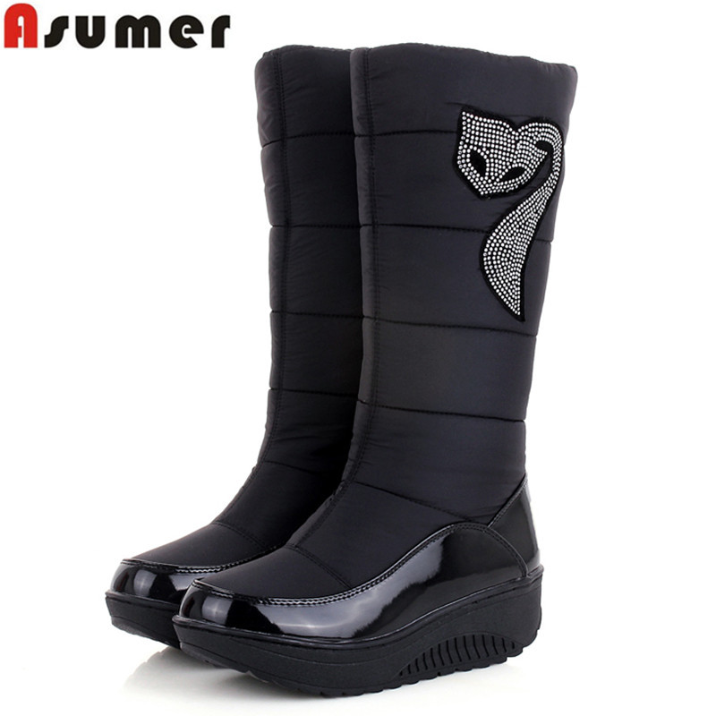 2016 new winter Russia keep warm snow boots Cotton shoes fashion platform down winter boots mid