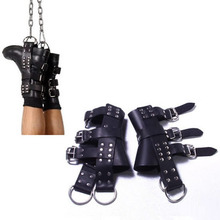 Adult Sex Bondage Leather Feet Restraint Suspension Boot Cuffs / Leather Foot Binders for BDSM Suspension Play Sex Products