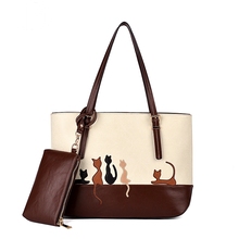Hot sale The latest fashion cartoon handbags Cat cartoon women bag Women s leather handbag Women