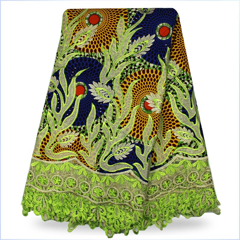 100 Cotton African Wax Fabric African printed wax fabric of dress L16061402