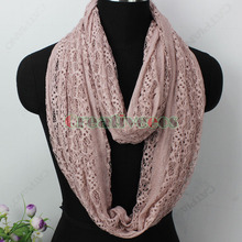 Fashion Stylish Women Girl s Lace Hollow Out Net 2 Layer Infinity 2Loop Cowl Eternity Endless