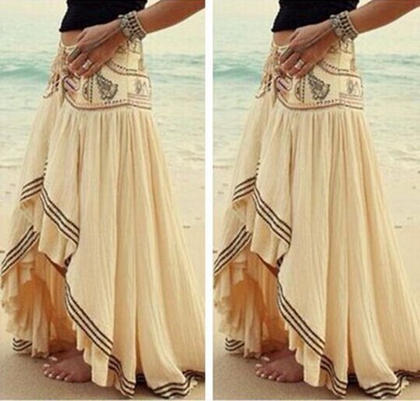 V long skirt