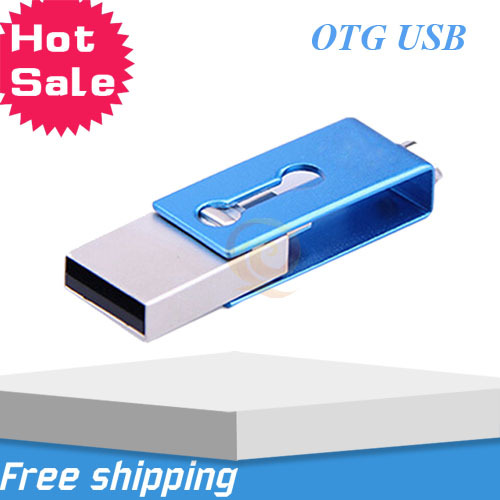 High quality Metallic 360 degree OTG USB flash drive 8GB for OTG function Android Smartphone pen