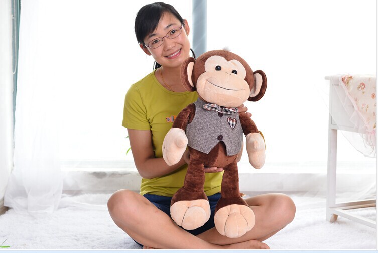 Фотография new creative cute plush monkey toy gentle monkey doll gift about 60cm