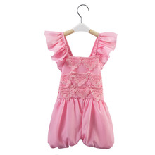 newborn baby girl rompers baby clothes hot summer baby girl pink jumpsuit children bow lace suit