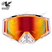 orange Multicolor len motorcycle goggles motorbike Anti UV ski Goggles Windproof skiing parts prevent UV moto motocross ATV men