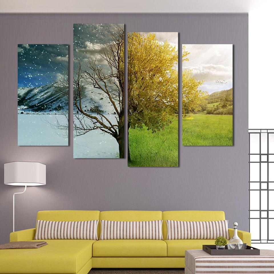 Achetez en gros toile art avec jaune couleur abstraite en ligne à ...