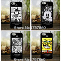 1pcs lot Coque eleven paris Cartoon Moustache cat hard black Case for iphone 5 5s 4