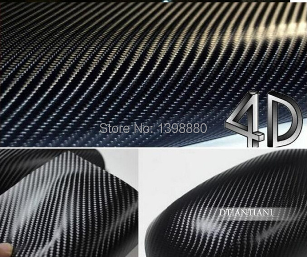 200mmX1520mm Waterproof DIY Car Sticker Car Styling 4D Thicken 3M Car Carbon Fiber Vinyl Wrapping Film