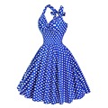 Summer Style Audrey Hepburn Womens Retro Vintage 50s 60s Dresses Big Swing Polka Dot Vestidos Backless