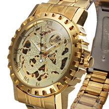 Ganador moda personalizada glamour de lujo reloj mecánico automático reloj para hombre de acero hueca JWH050