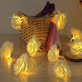 5M 20leds Wedding 6CM Big Rose Flower LED Bouquet String Lights AC110 240V Colorful Rosa Christmas