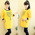 New Pregnant Women Shirt Spring Winter Cotton Owl Print Maternity Hoodies Sweatshirt Thickening Top Clothes Asian