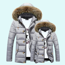 2015 Fall And Winter Jacket Lovers Clothes New Men’S Down Jacket Hooded Fur Collar Coat Women’s Padded Parka M63