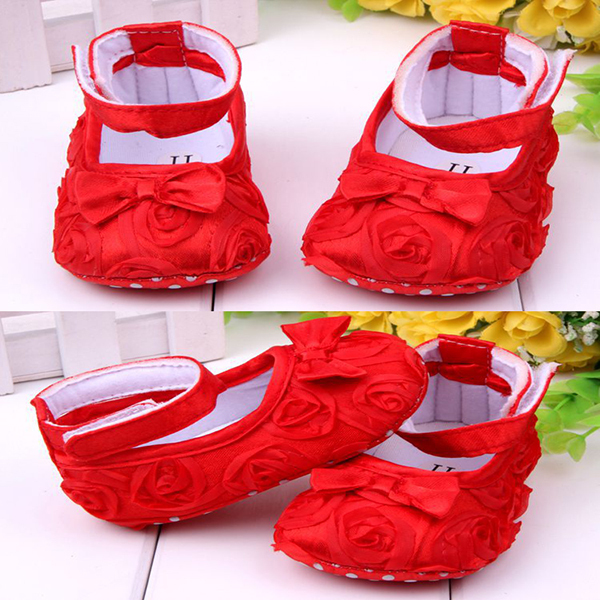 Baby Shoes Cotton Kids Girl Shoes Rose Flower Children Shoes Size 4 5 ...