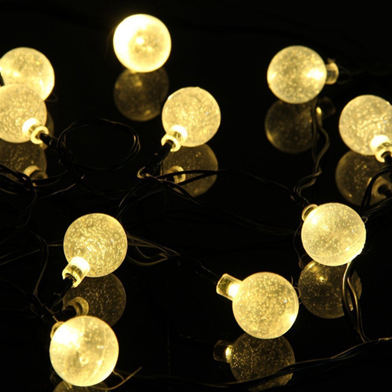 Solar Lamps 4.8M 20LEDs Crystal Ball luz Waterproof Colorful Warm White fairy light Garden Decoration Outdoor solar led string Solar Lamps 4.8M 20LEDs Crystal Ball luz Waterproof Colorful Warm White fairy light Garden Decoration Outdoor solar led string