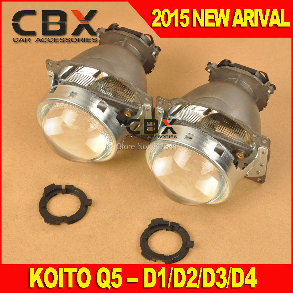 Free Shipping 2015 New 3 0 Koito Q5 Bi xenon Projector Lens Headlights D1S D2H D2S