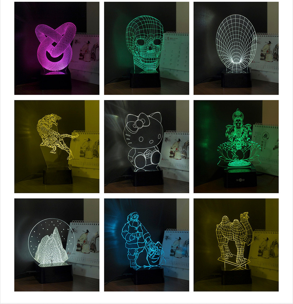 3D Engraving Usb Night Light Lamp DC Touch Led Table LAMP Jesus Decoration Nightlights for kids (8)