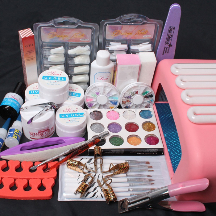 DIY Lamp Kits  .com Professional nail diy acrylic Acrylic Buy 36W : Nail  kits Art UV