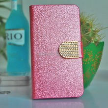Free Shipping Bling Pu Leather Flip Cover Lenovo A860e Smartphone Cases With 1 Card Holder And
