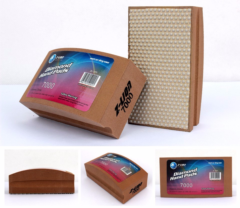 Hook and Loop Backed Diamond Hand Polishing Pad Strip 600 Grit