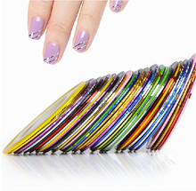 2015 Fashion Women Ladies 10Pcs Mixed Colors Nail Rolls Striping Tape Line DIY Nail Art Tips