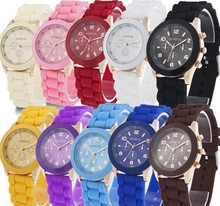 Moda colorida de los niños del silicón del caramelo de cuarzo militar Unisex reloj de pulsera deportivo, Chirstmas regalos, de la gota libre