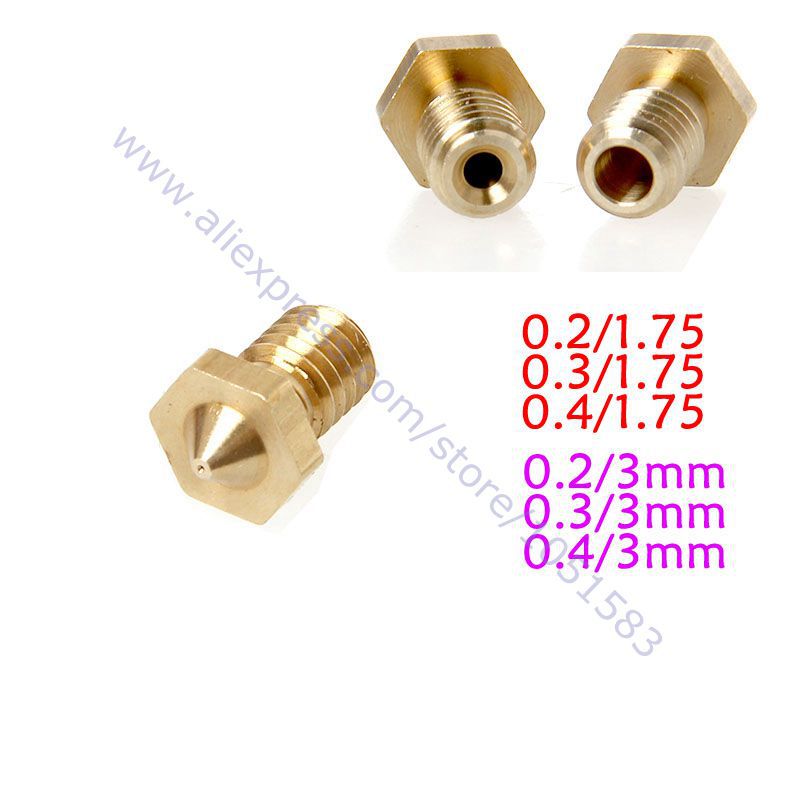 5pc Lot 3D printer J Head Printhead E3D Nozzle For Bowden Repra MK UK Structure 3D