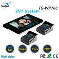 wireless unlock hands free call talk 7 LCD Monitor wireless video intercom system doorphone with 2