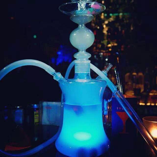 2014 New Design Glass Hookah Shisha With Led Light ,Magical Led Glass