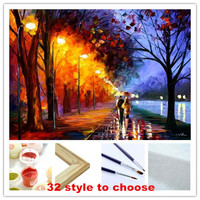 Framed painting by numbers canvas stretched wall decor wall ...