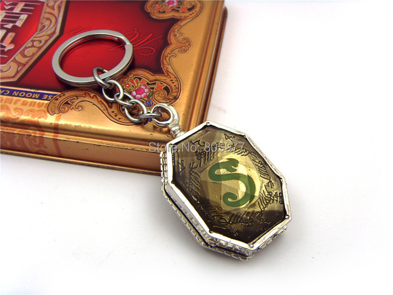 2015 New Harry Potter Horcrux Locket Alloy Key Chains Fashion Movie Jewelry 12pcs/lot