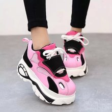2015 Brand Spring Autumn Classic Platform High Top Sneakers Casual Flats Height Increasing Shoes Free Shipping