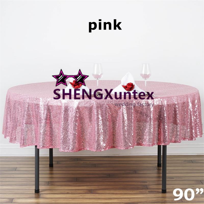 90 Round Sequin Table Cloth Cheap Wedding Tablecloth Wholesale